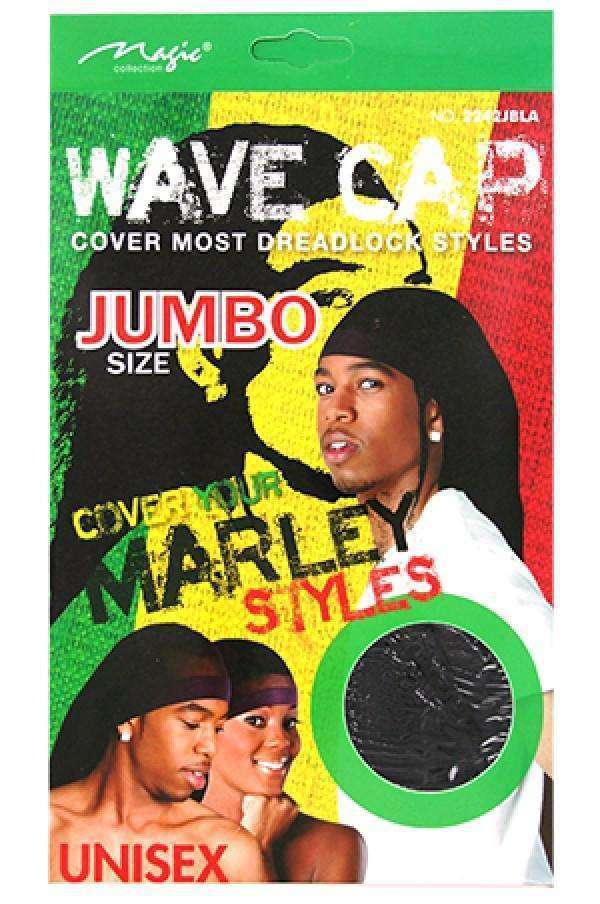 Magic Collection Super Jumbo Size Unisex Wave Cap #2242BLA Black - Deluxe Beauty Supply