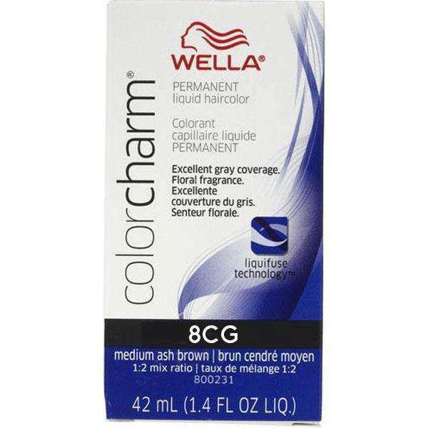 Wella Color Charm Permanent Liquid Hair Color - 8CG Light Platinum Gold Blonde - Deluxe Beauty Supply